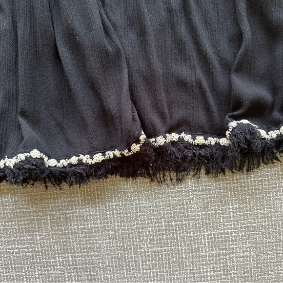 Free people women’s baby doll embroidered top, black, and white sz XS - Picture 5 of 10